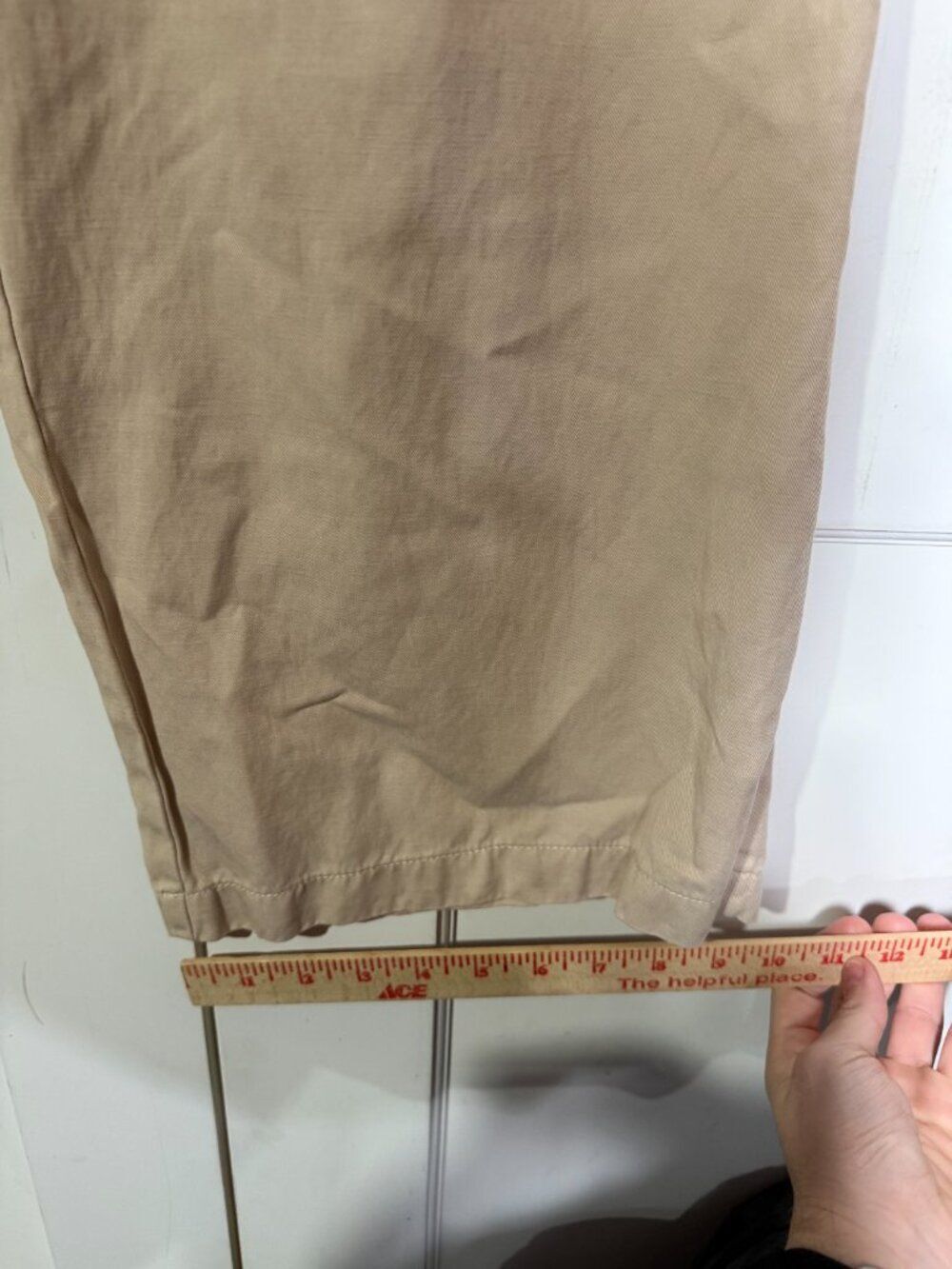 Madewell The Harlow Wide-Leg Pant Linen Blend in Khaki Size 2P Breathable - Picture 8 of 11
